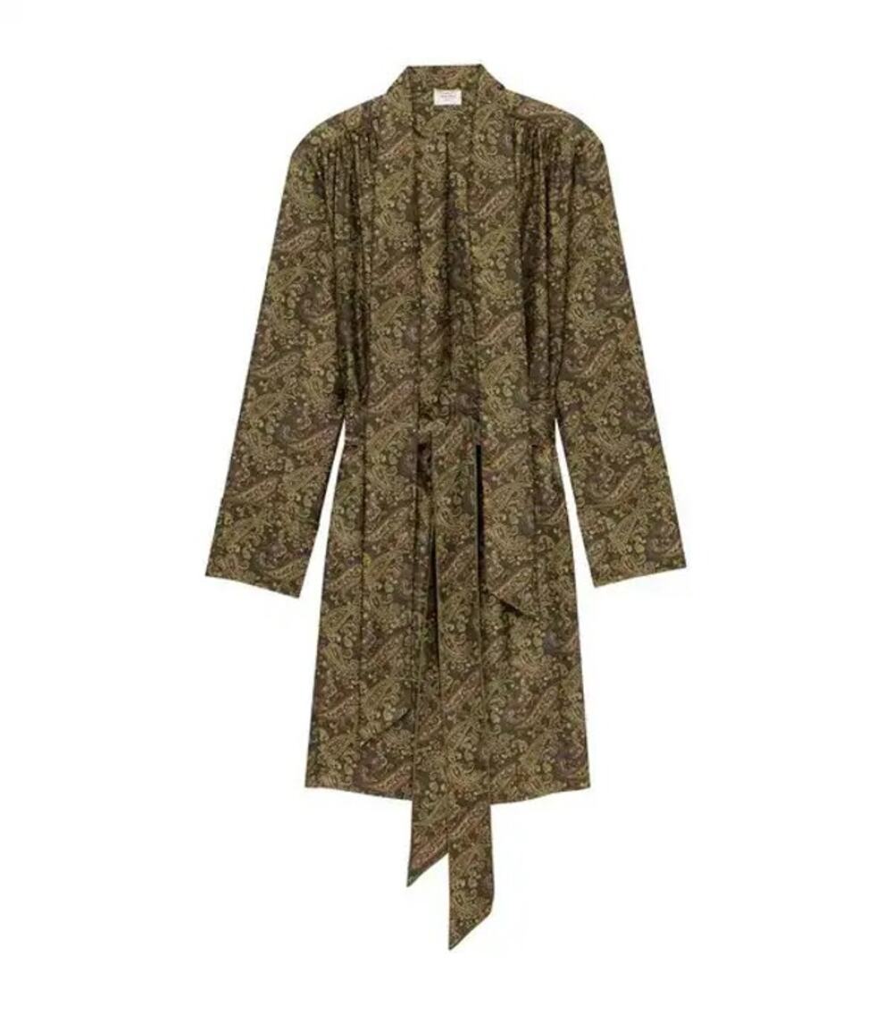 Saint Laurent Paisley Silk Dress